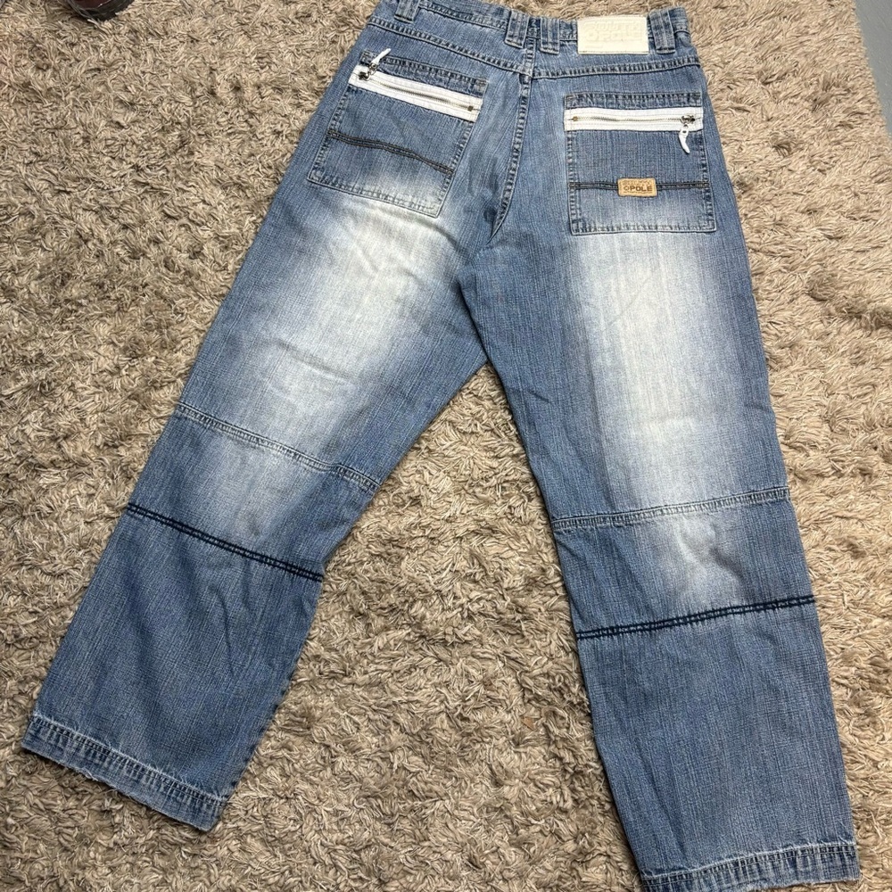 SOUTH POLE LIGHT BLUE FADED DENIM JEANS SIZE 32 - Picture 2 of 14